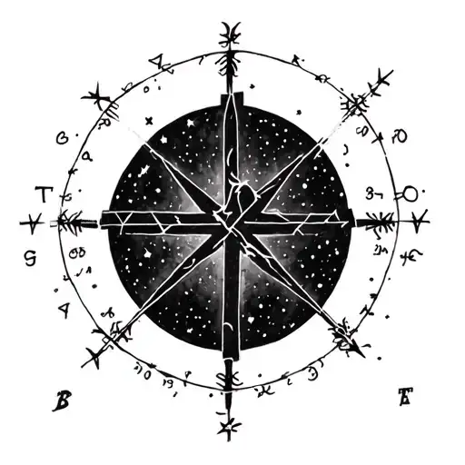 southern cross constellation with pointers tattoo design idea
