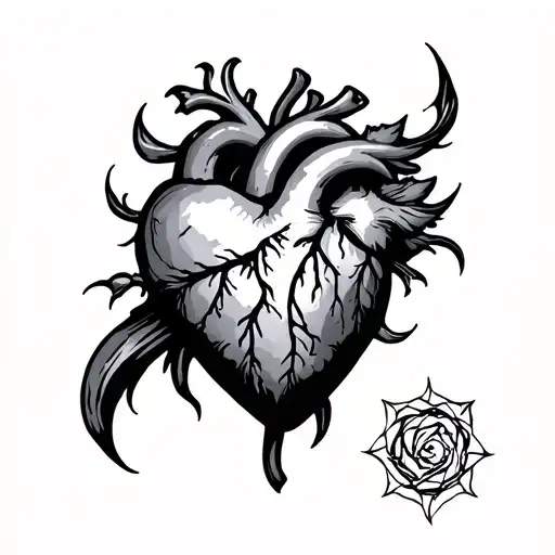Protected Heart tattoo design idea