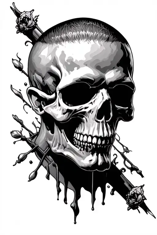 skulls like randy Orton tattoo design idea