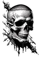 skulls like randy Orton tattoo design idea
