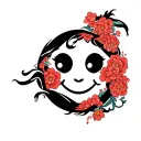 smiley face tattoo design idea