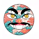 smiley face tattoo design idea