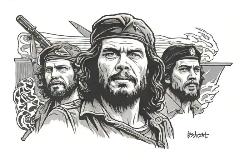 bobby sands and che Guevara tattoo design idea