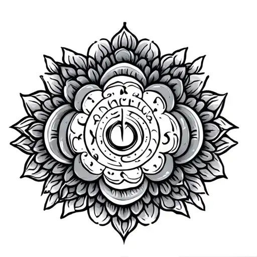 karma in sanskrit language tattoo design idea