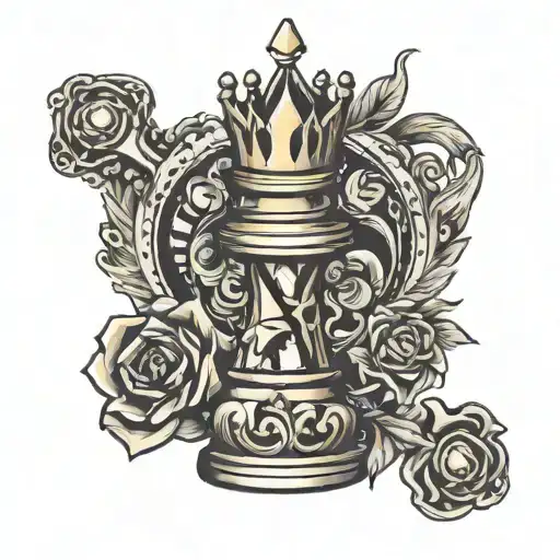 king chess piece tattoo design idea