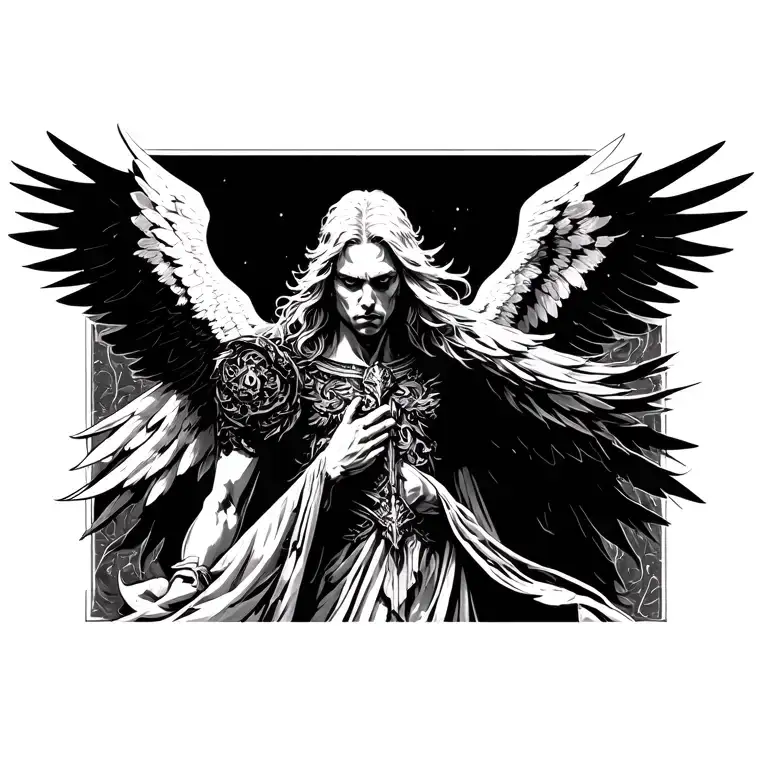 archangel uriel tattoo design idea