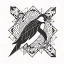 penguin x symbol that life goes on tattoo design idea