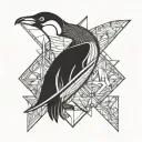 penguin x symbol that life goes on tattoo design idea