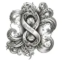 Nombre Infinity tattoo design idea