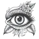 intuition eye tattoo design idea