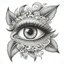 intuition eye tattoo design idea