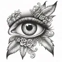 intuition eye tattoo design idea