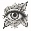intuition eye tattoo design idea