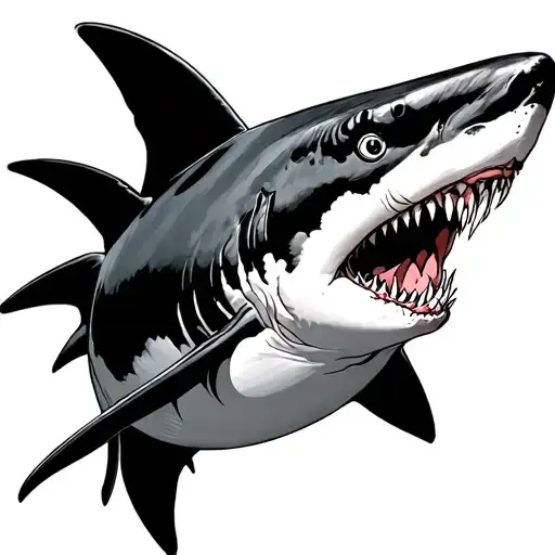 Japanese Shark tattoo design idea