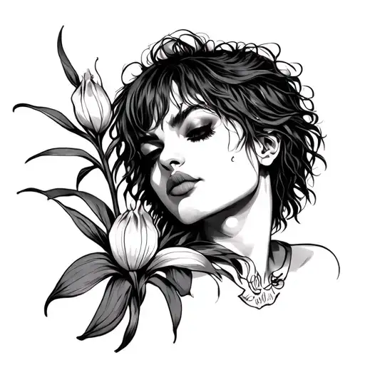 small Iris goo goo dolls dainty tattoo design idea