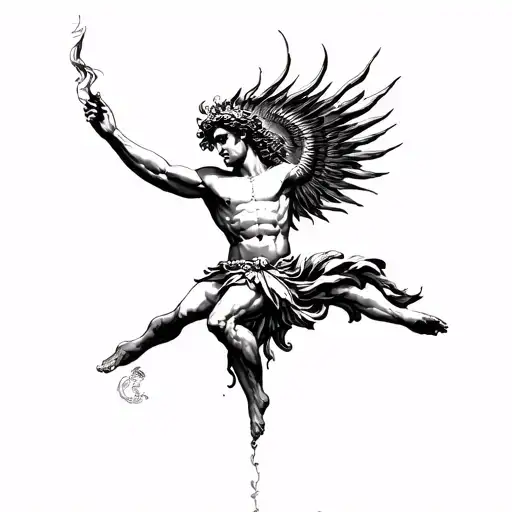 Greek God Helios tattoo design idea