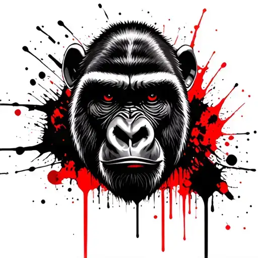 gorilla face tattoo tattoo design idea