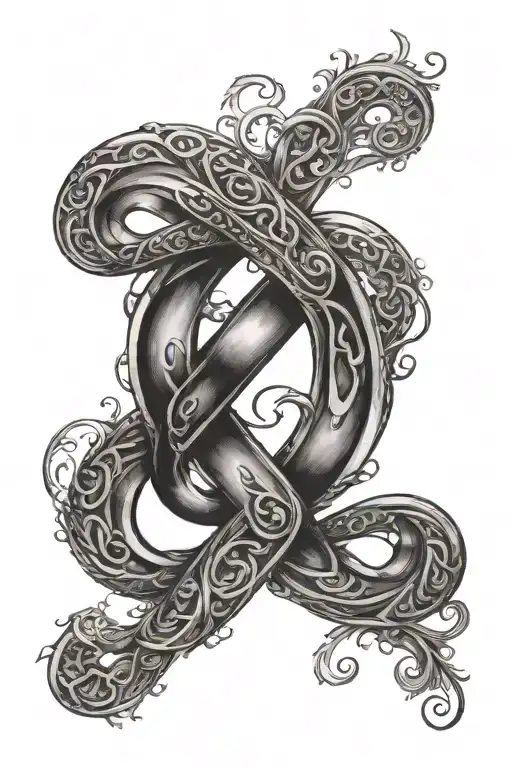 Infinity Symbol with names tattoo design idea