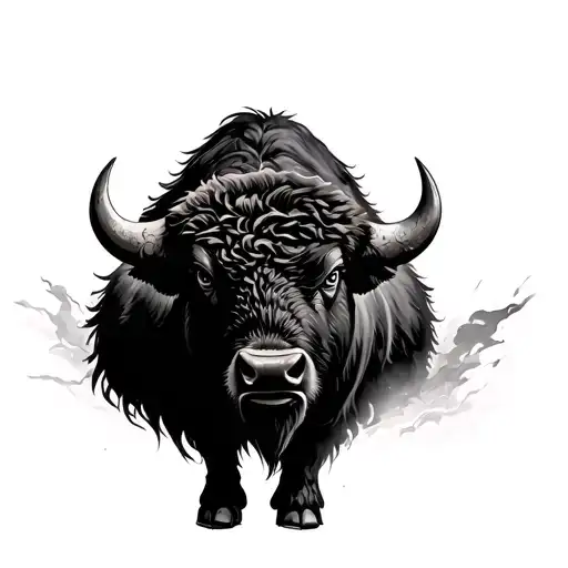Bison Storm tattoo design idea
