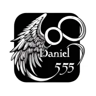 "Daniel 555" infinity symbol incorporated angel wings tattoo design idea