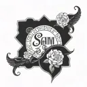 psalm 23:4 tattoo design idea