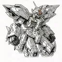 Gundam tattoo design idea