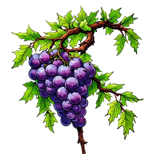 pine staff intertwined with grapevines near Dionysus tattoo design idea