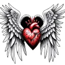 Ill hold you in my heart until i can hold you in heaven /angel wings n angels tattoo design idea