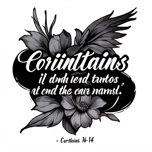 1 Corinthians 16:14 tattoo design idea