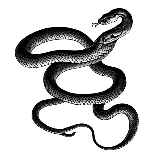 A word and a snake around the neck tattoo tattoo design idea