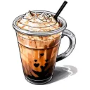 iced coffee cup tattoo design idea