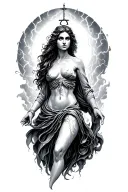 Libra, Balance, thunder storm tattoo design idea