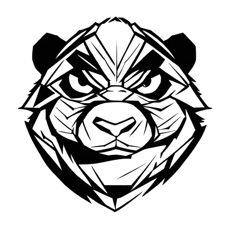Create a kung fu panda face tai lung tattoo tattoo design idea