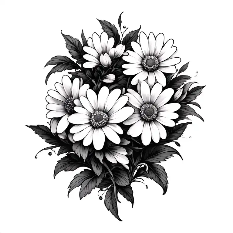 jasmine and Daisy tattoo design idea
