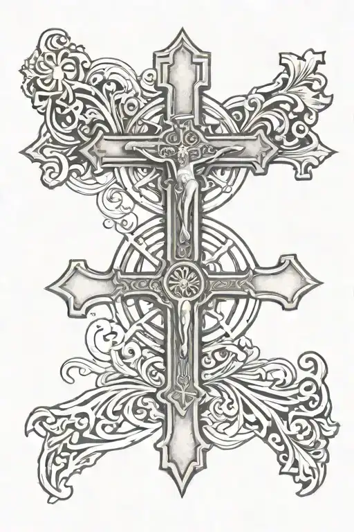 Cross of Saint Benedict tattoo design idea