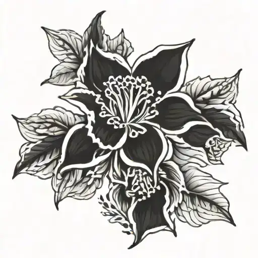janaury october and august birth flower tattoo design idea