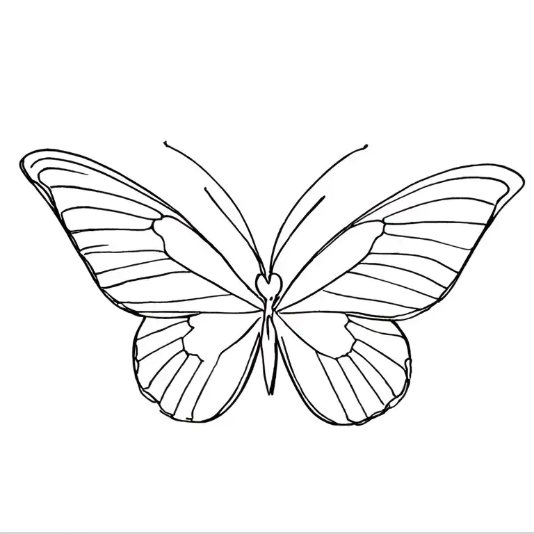 draw a butterfly on a lower stomach, but like one wing on right side and another on left, but they needs to separated  tattoo design idea