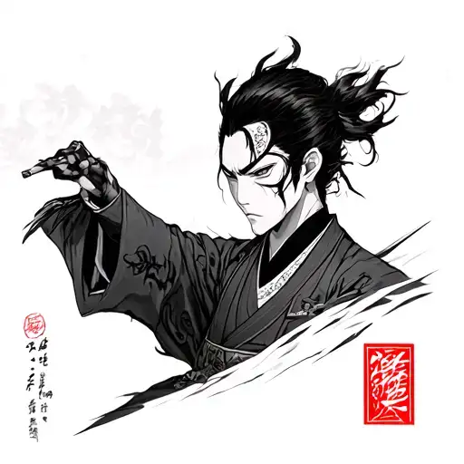 Toji Fushiguro tattoo design idea