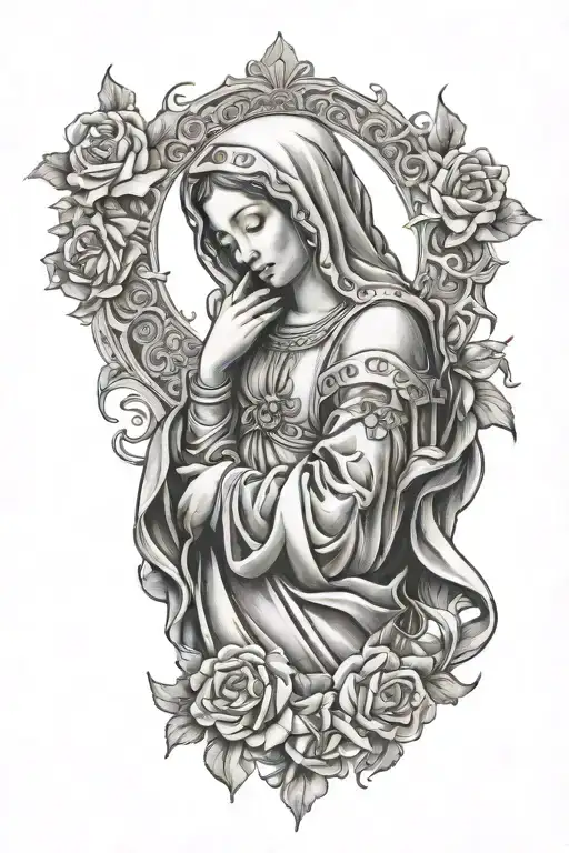 Virgin Mary tattoo design idea