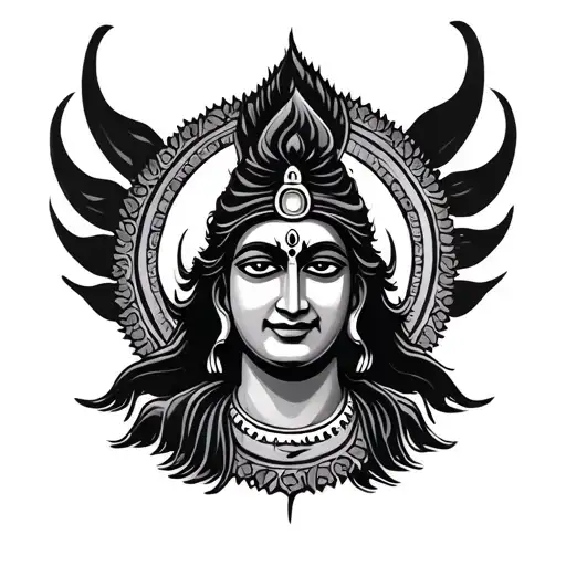 shivji religious small tattoo for thumb prints surrounded  tattoo design idea