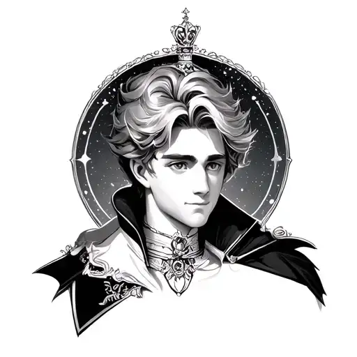 little prince character tattoo design idea