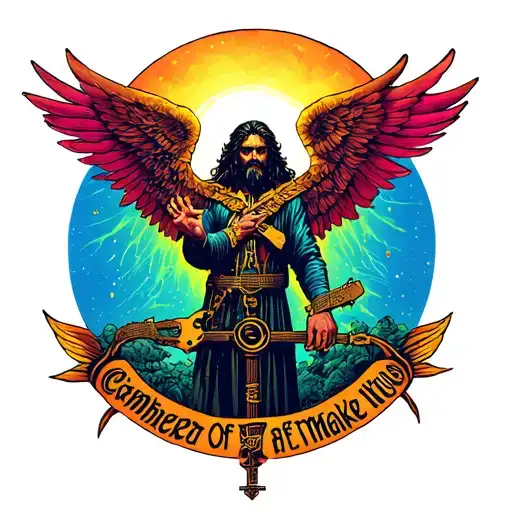 coheed and cambria keywork afterman descension ascension father of make believe color scheme tattoo design idea