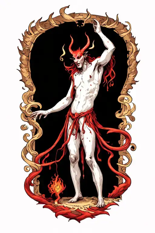 the devil transacting with a soul tattoo design idea