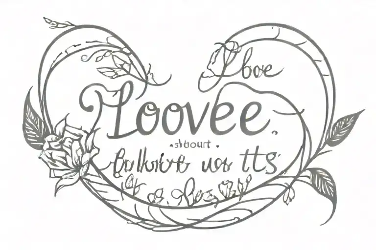 Love is not about hurting each otherBut if I trust, then trust me as an equal tattoo design idea