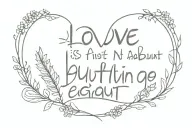 Love is not about hurting each otherBut if I trust, then trust me as an equal tattoo design idea