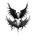 lucifer falling tattoo design idea