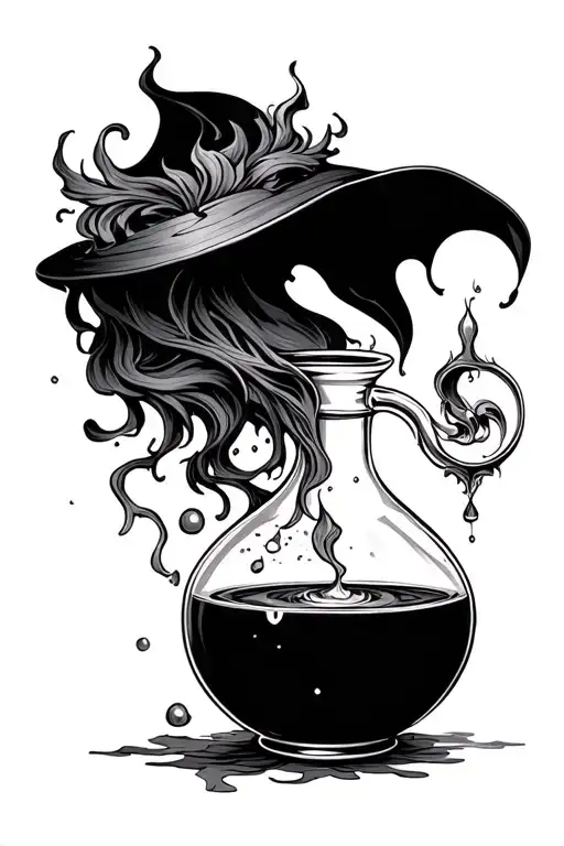magic potion tattoo design idea