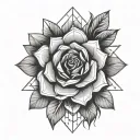 mandala rose tattoo design idea