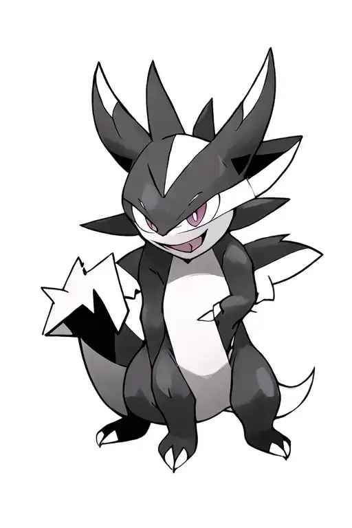 lucario, gengar, and cubone pokemon tattoo design idea