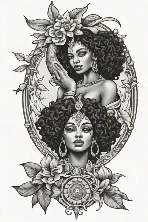 Oshun tattoo design idea